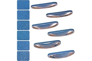 Aolabela 1/2x18 Inch Sanding Belts 42 Pcs 6 Grits Sizes (7 Each of 40/60/80/120/150/240 Grits) Heavy Duty Belt Sander Zirconia Belt Sander Paper for Wood, Metal, Stainless Steel, Cars, and Furniture