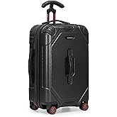 Traveler's Choice Maxporter II Polycarbonate Hardside Trunk with Spinner Wheels, Black, 22-Inch Carry-on Luggage