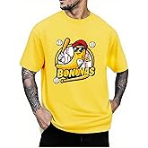 Baseball Shirt Men Vintage Baseball Fan Shirt Game Day Softball Team Graphic Short Sleeve Tee Tops