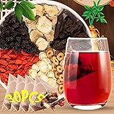 Panax & Mulberry Herbal Tea, Ginseng & Mulberry Herbal Tea, Kidney Teas Formula, Treasure Kidney Cleanse and Wolfberry, For Women & Men (30bag)