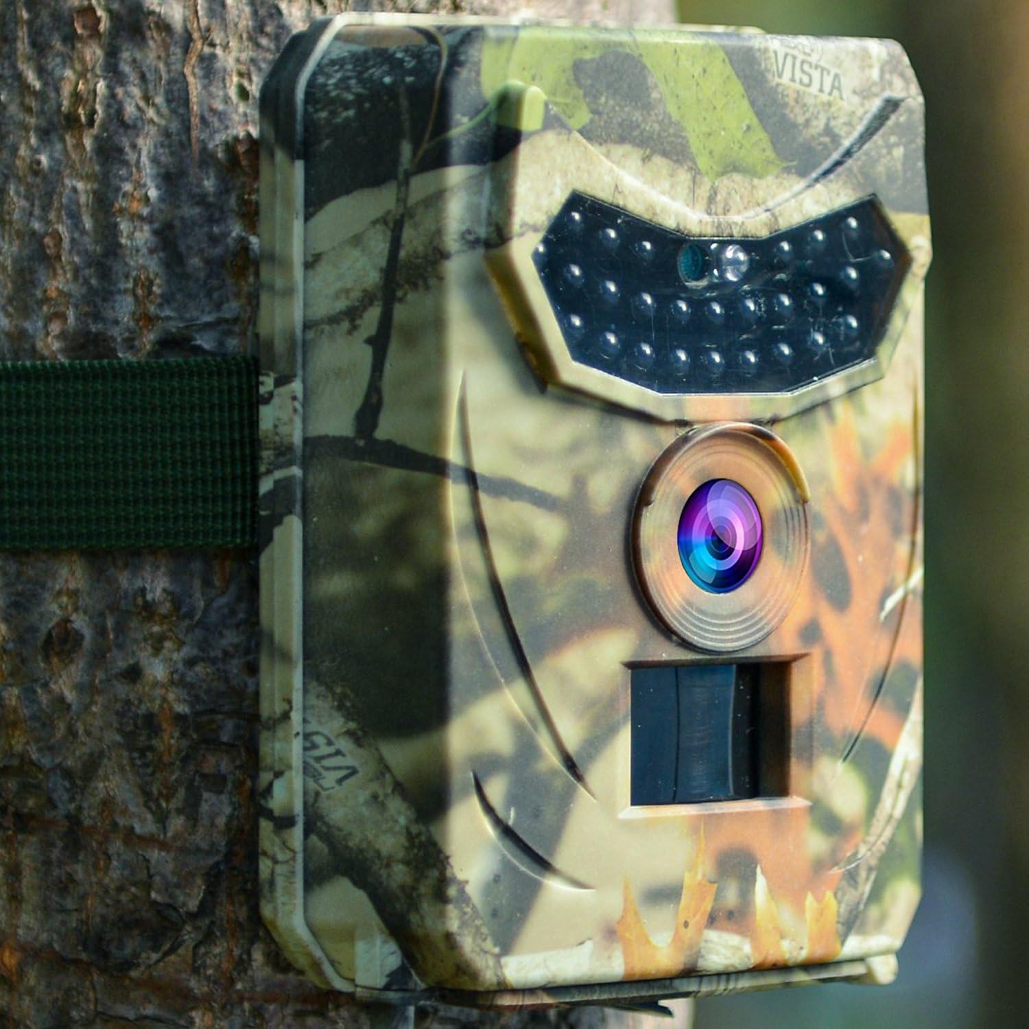 Kuool Trail Camera 12MP 1080P Full HD Hunting Camera Infrared Night Vision Waterproof Wildgame Innovations Trail Camera 26 Pcs IR LEDs 120° Wide Angle Game Cam Wildlife Monitoring