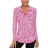LURANEE Womens UPF 50+ Long Sleeve 1/4 Zip Pullover Athletic Hiking Running Workout Tops