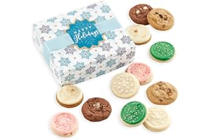 Cheryl's Cookies® Shimmering Holiday Cookie Box with 12 Cookies, Gift Box, Christmas Cookies, Holiday Treat, Christmas Treat