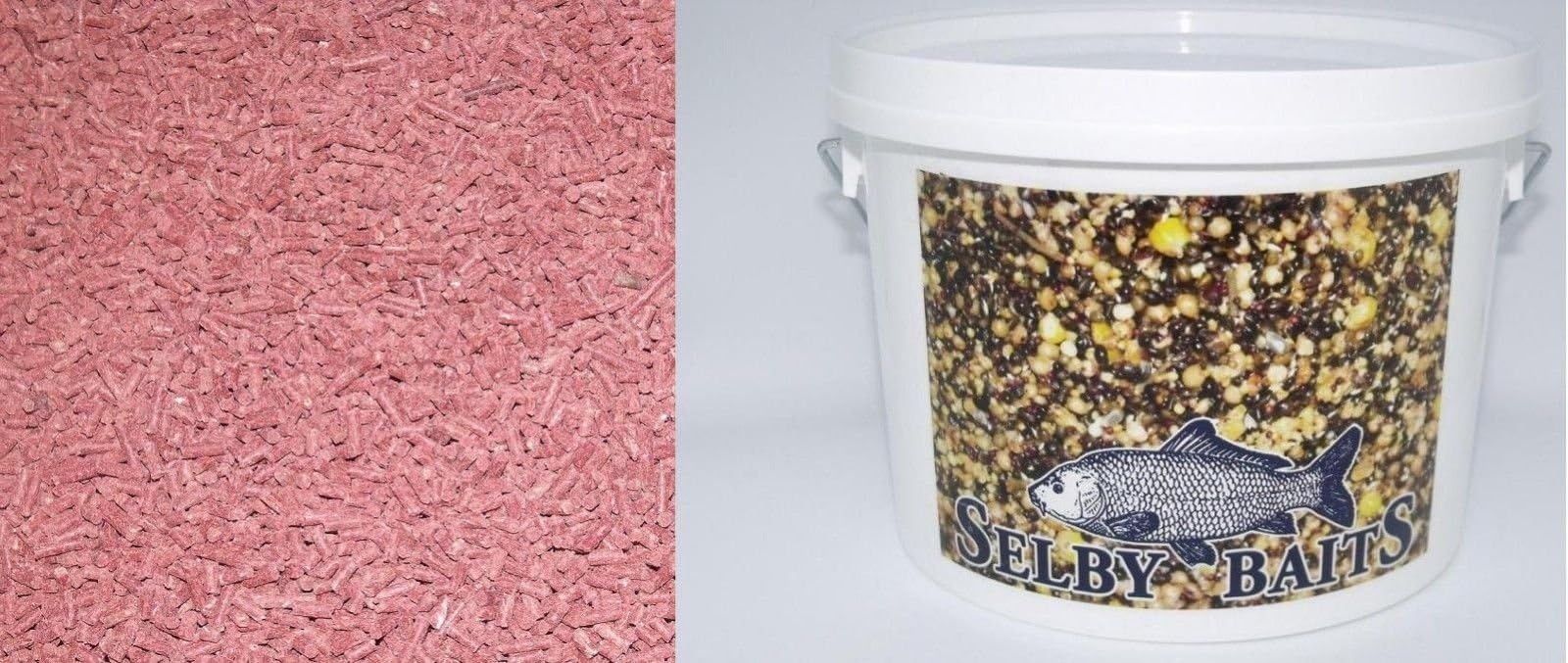 selby baits 1kg bloodworm pellets fish food koi carp with bucket coarse fishing