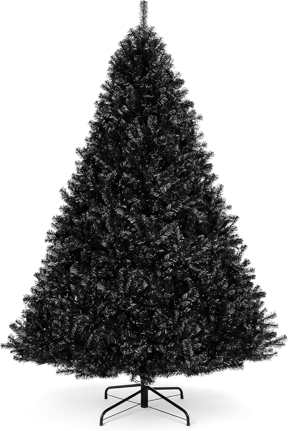 Trees - Best Choice Products 6ft Artificial Full Black Christmas Tree Seasonal Holiday Decoration for Home, Office, Party Decoration w/ 947 PVC Branch Tips, Metal Hinges, Foldable Base