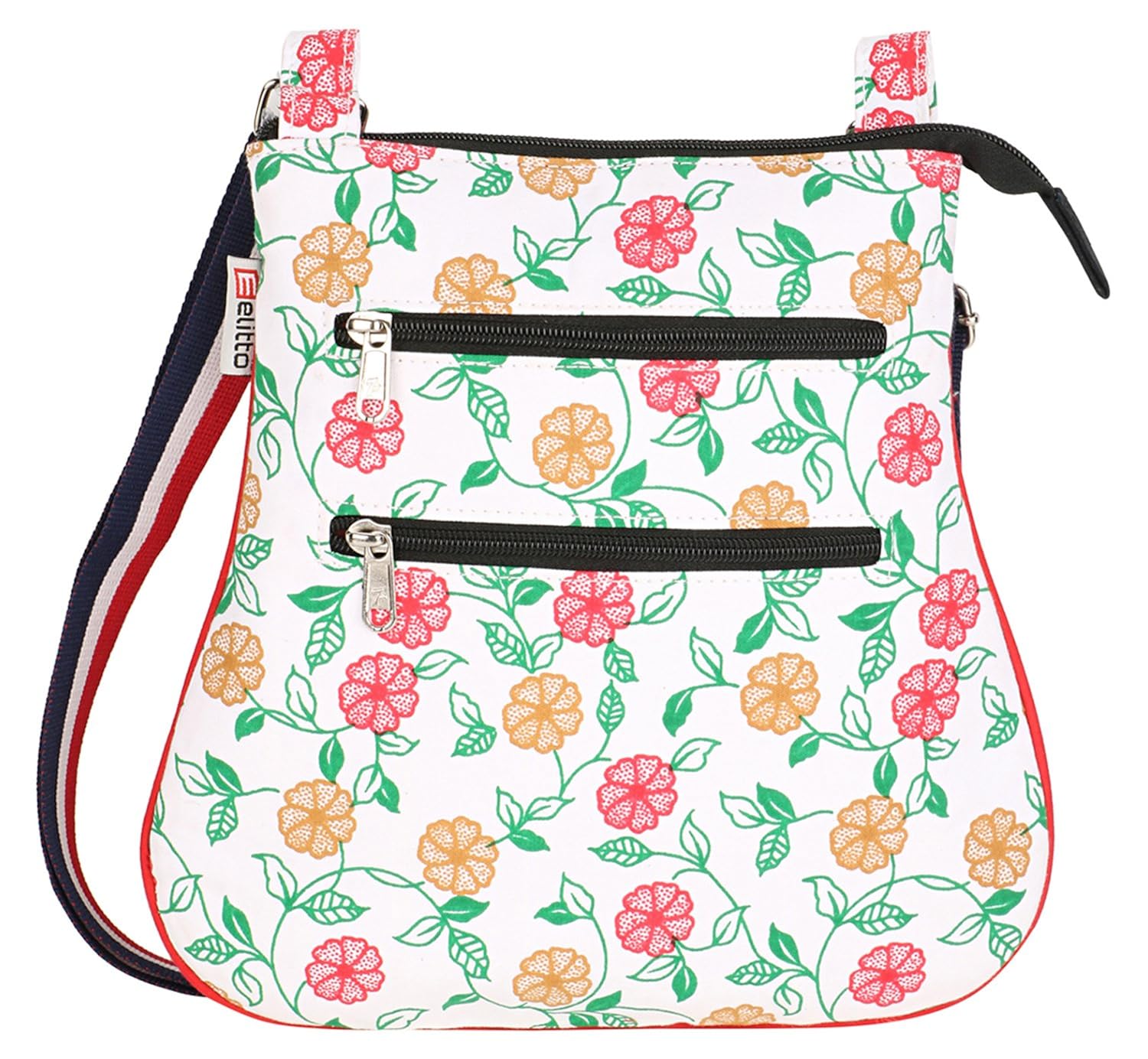 elitto trendy water resistance ladies printed canvas sling bag - el03-13