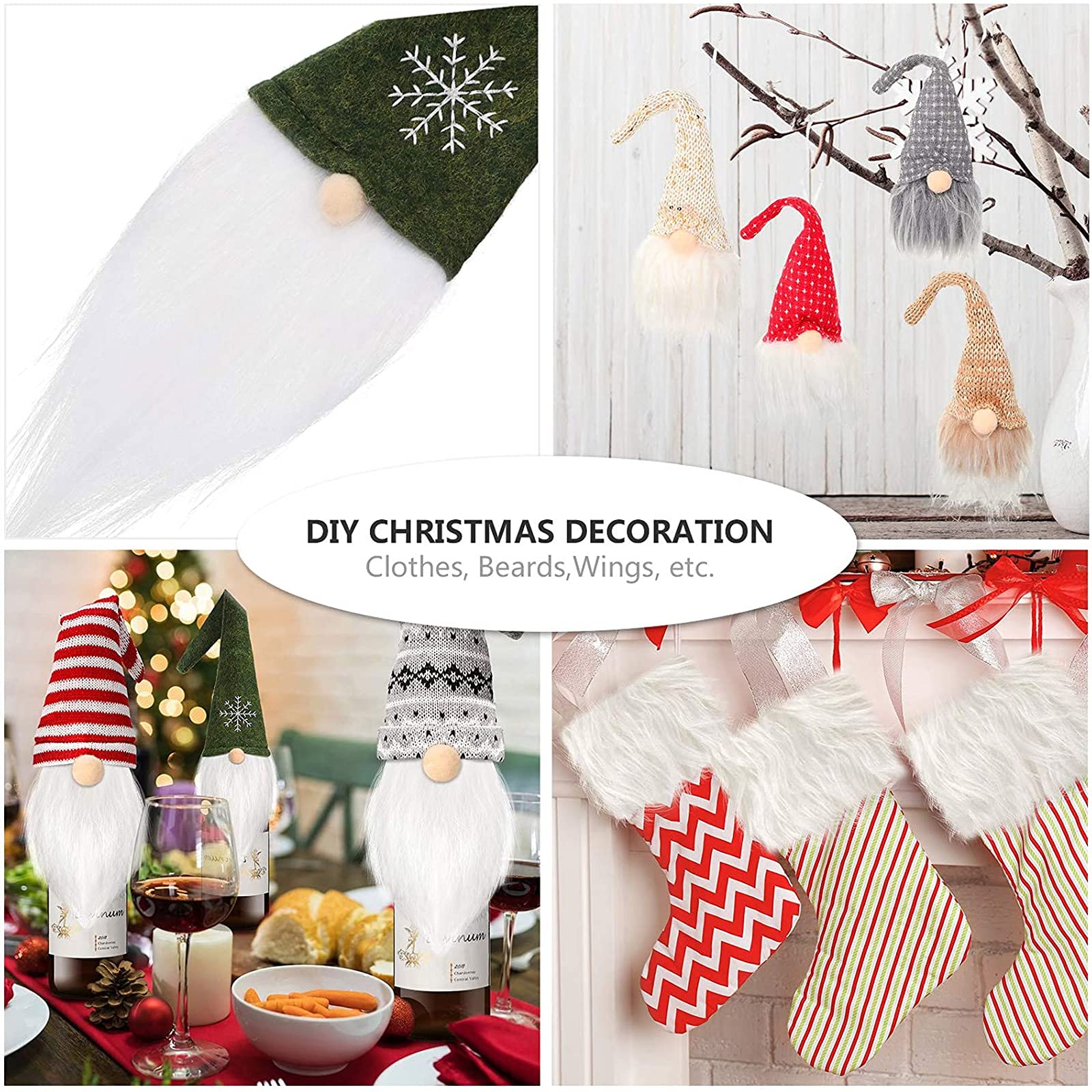 Tatuo 4 Pcs Faux Fur for Craft 10 x 10 Inch Fur Fabric Square Shaggy Fake Fox Patches Fabric Cuts Chair Cover Seat Cushion Pad for DIY(Khaki, White, Black, Gray,4 Pcs)