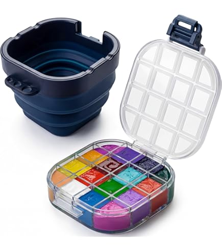 Pinceau Aquarelle Kit Aquarelle Miniature Palette Portable, Palette De