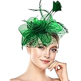 Bniksok Halloween Fascinators Hat for Women Tea Party Feather Headband Mardi Gras Cocktail Hat Weddings