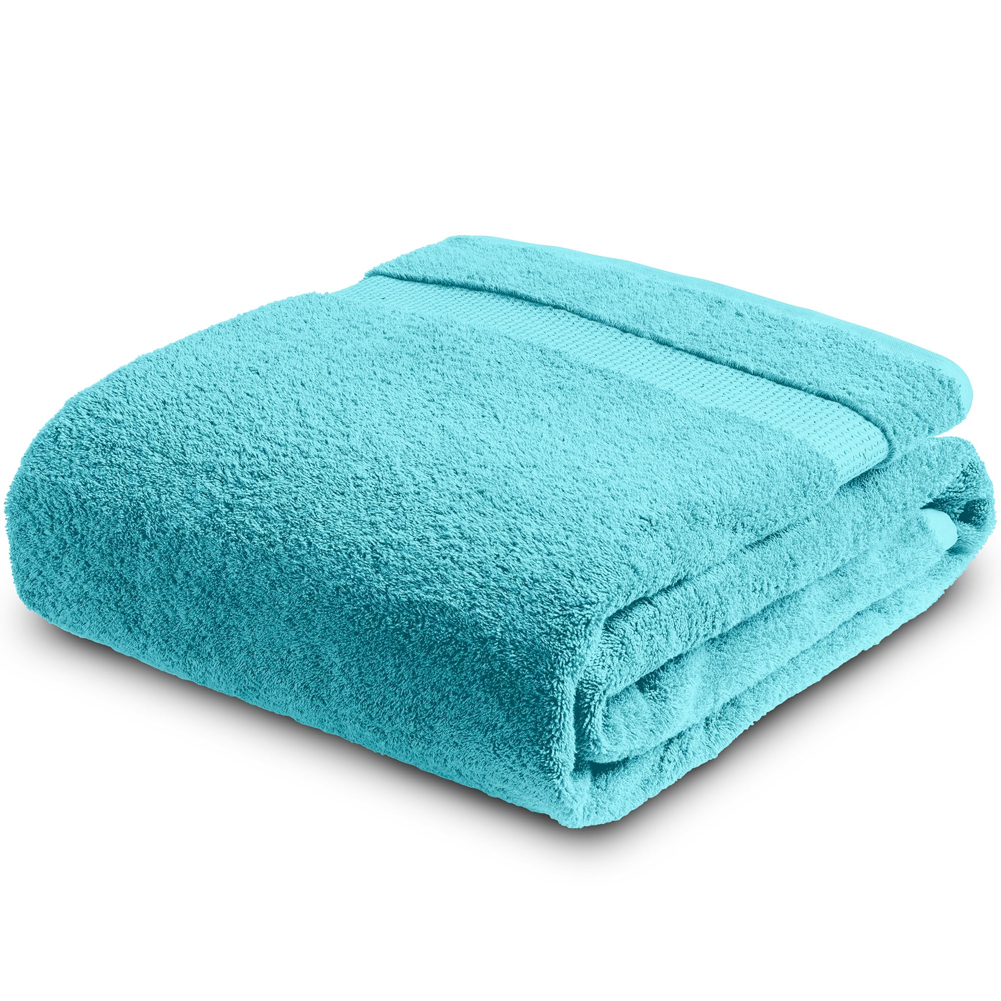 Towelogy 100% Egyptian Cotton Super Jumbo Bath Sheet 100x180cm Spa Body Wrap Extra Large Bath Towel Hotel Quality Machine Washable (1, Aqua Blue)