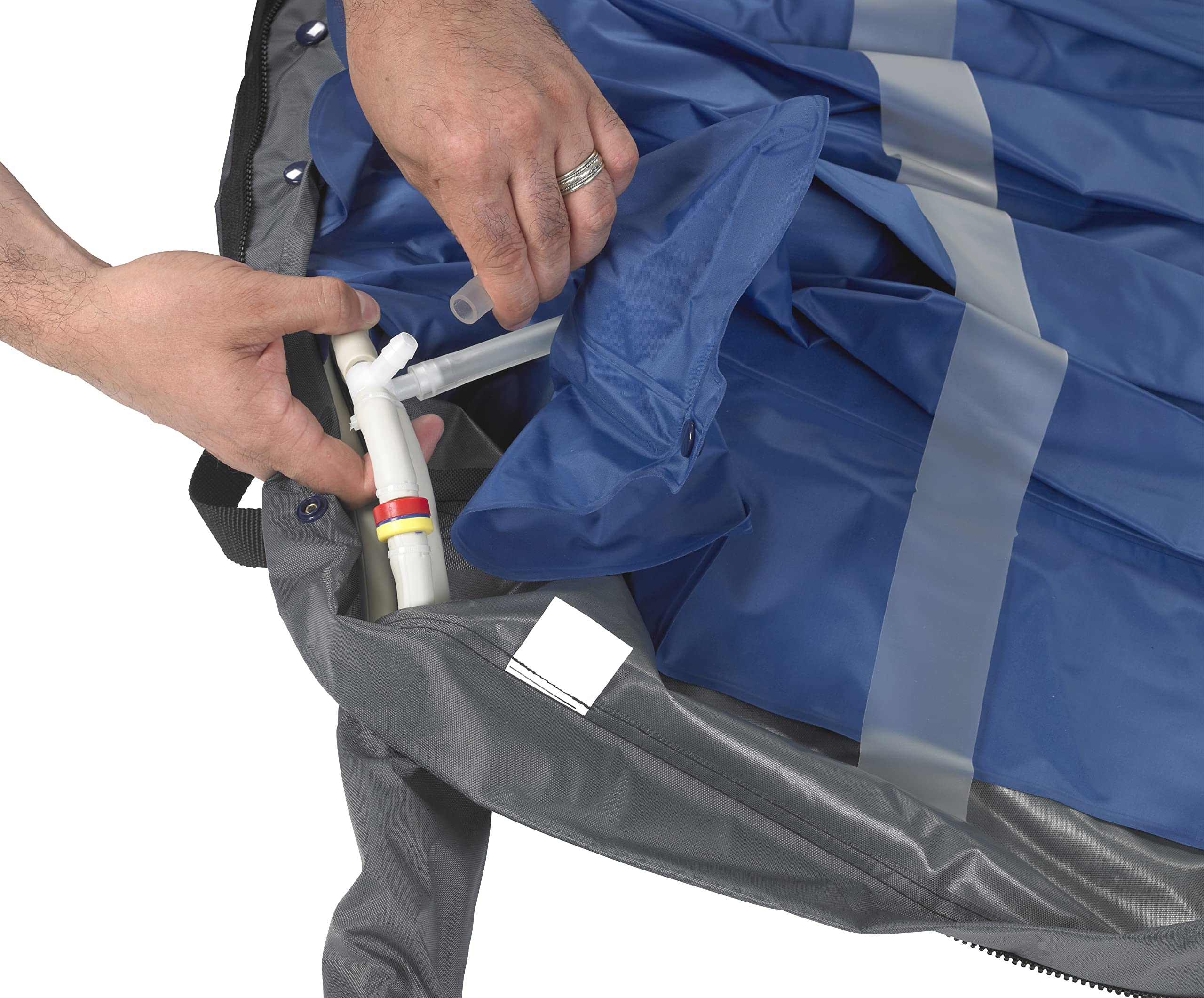 Drive Medical 14029 Med-Aire Low Air Loss Mattress Replacement System with Alternating Pressure, Blue, 84 Inch x 36 Inch