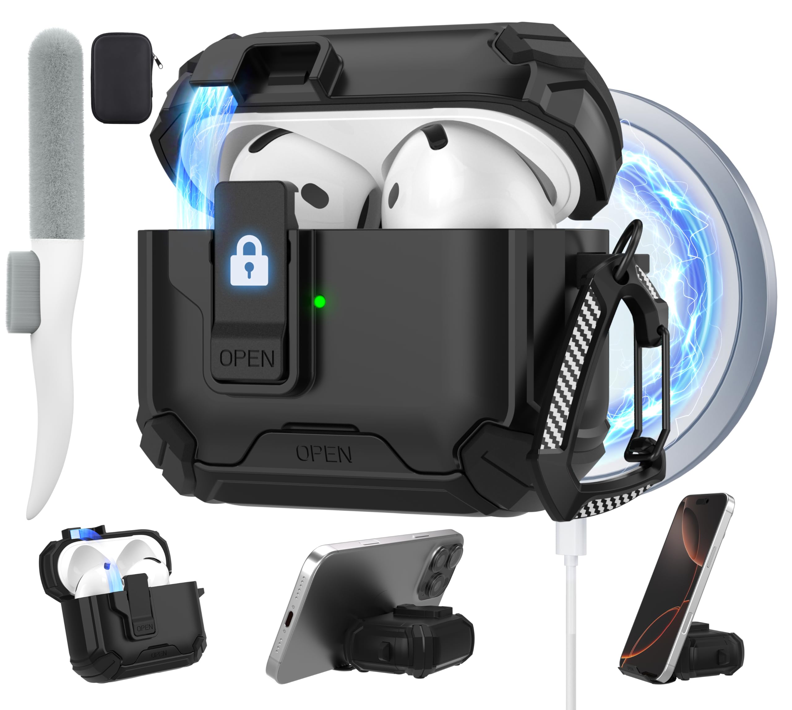 Maxjoy for AirPods 4 Case Cover 2024, AirPods 4th