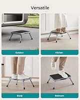SONGMICS Single Step Folding Ladder GSL001G01 Dove Grey 150 kg view 8