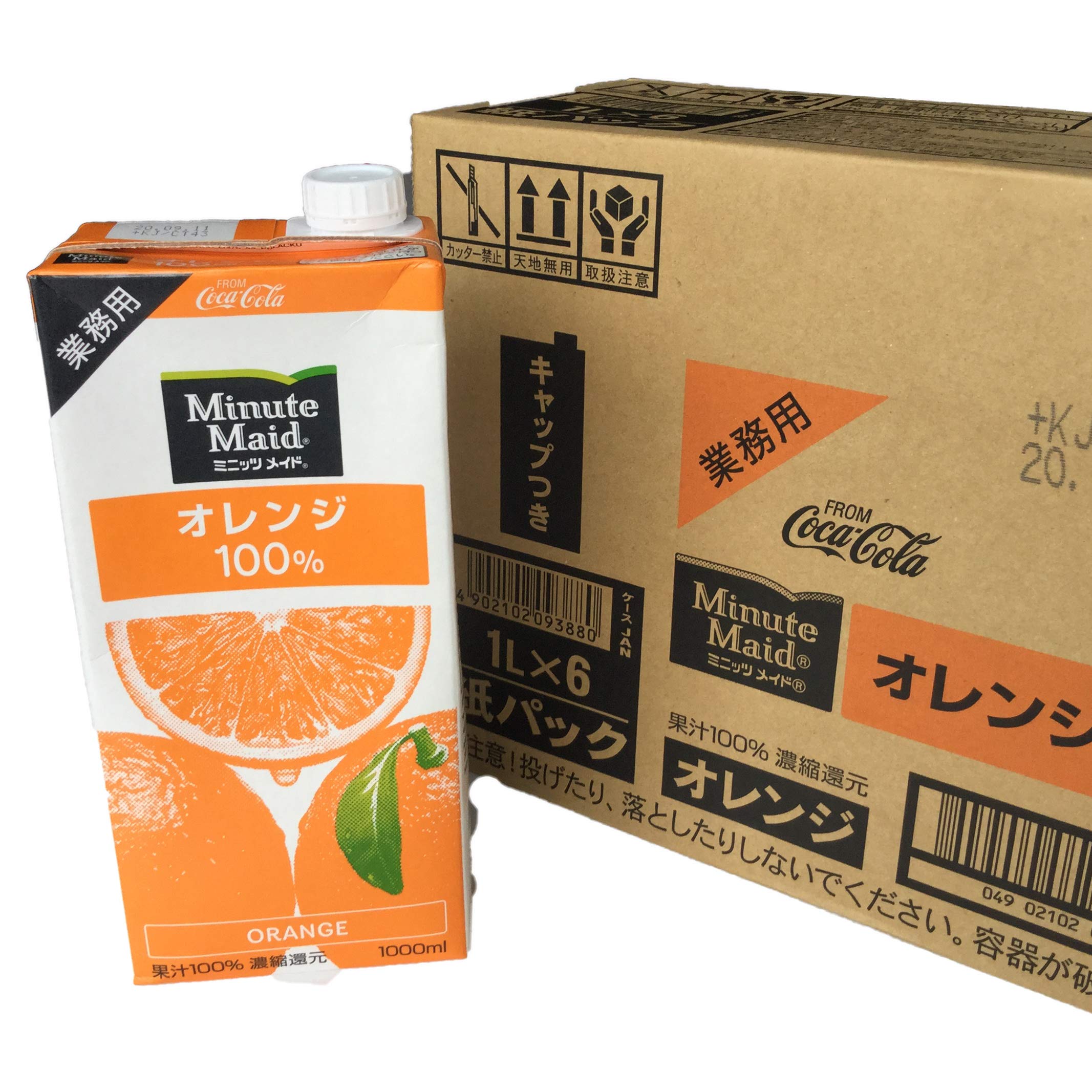 コカ・コーラ ミニッツメイド オレンジ100% 1L紙パック×6本入×2ケースの商品画像