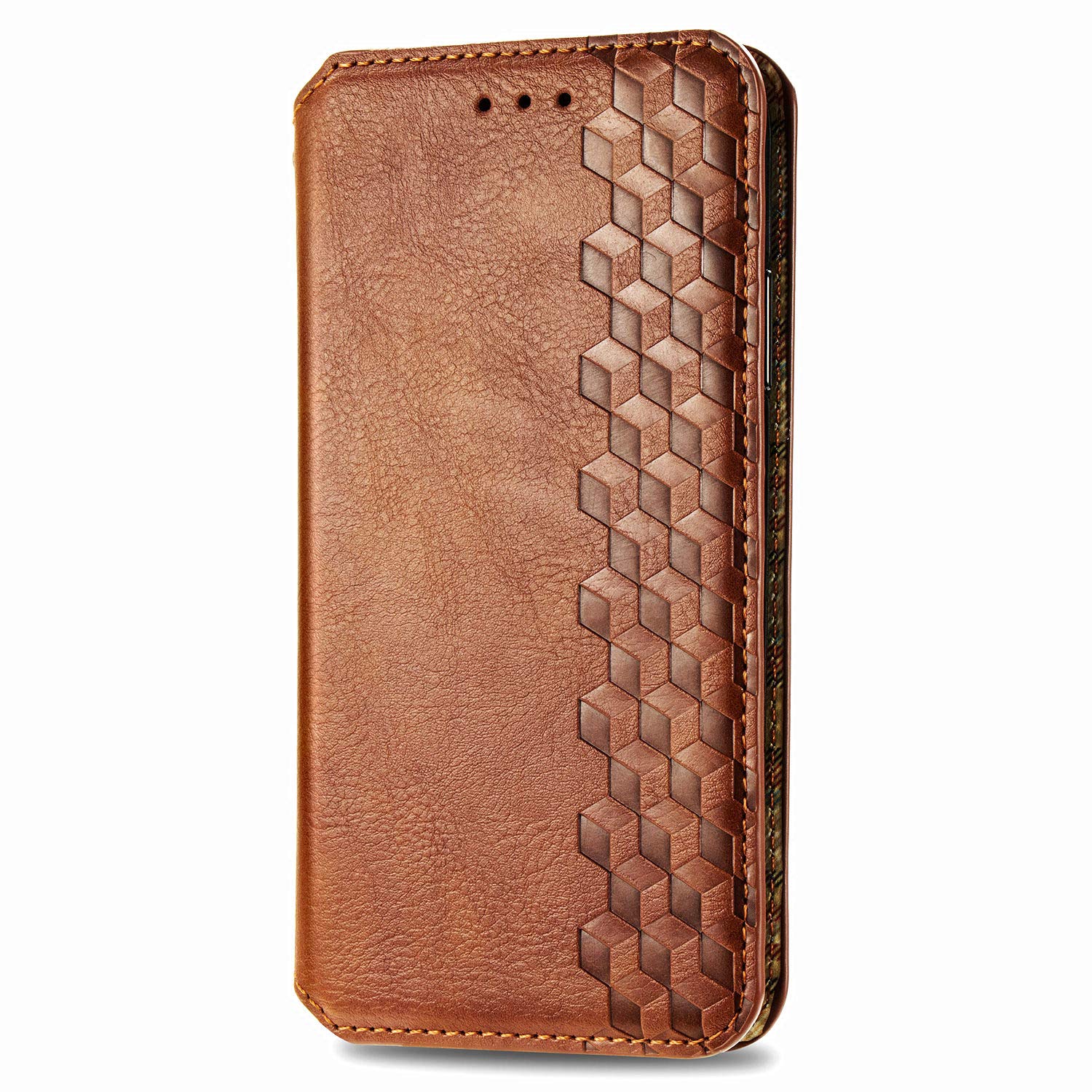 Sawiqpd Nokia G22 Case, Premium Leather Flip/Folio Magnetic Closure Shockproof Wallet Protective Cover with Card Slots Kickstand Silicone Bumper for Nokia G22 Phone Cover, Brown
