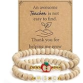 WRNZL Teacher Appreciation Gifts for Women Christmas End of Year Retirement Thank You Gifts for Teacher Bracelet
