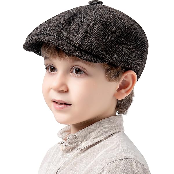 Amazon.com: Jastore Kids Tweed Flat Cap Boys Newsboy Cap Toddler