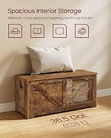 VASAGLE Storage Chest Bench 40x100x46 cm Rustic Brown LSB060T01 view 4
