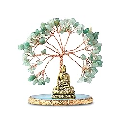 CRUCISRESIN Buddha Statue with Healing Crystal