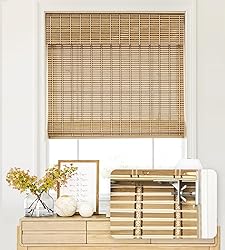 LazBlinds No Tools No Drill Cordless Bamboo Roman