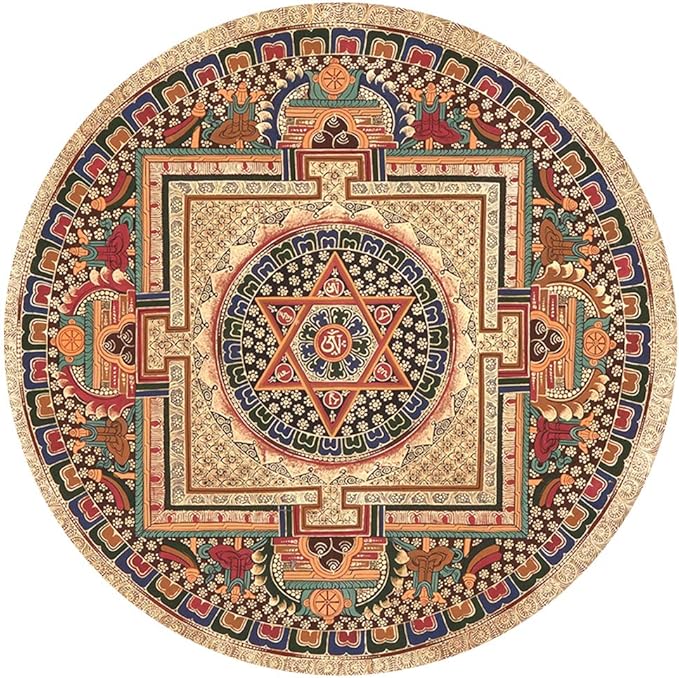 Amazon.de: OUTGYM Vintage Runder Teppich Traditioneller Runder Teppich