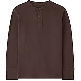 The Children's Place boys Long Sleeve Thermal Henley Shirt