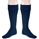 Allsafe Traders Scottish Bubbles And Square Kilt Hose for Men, Ribbed Socks for USA Shoe Sizes