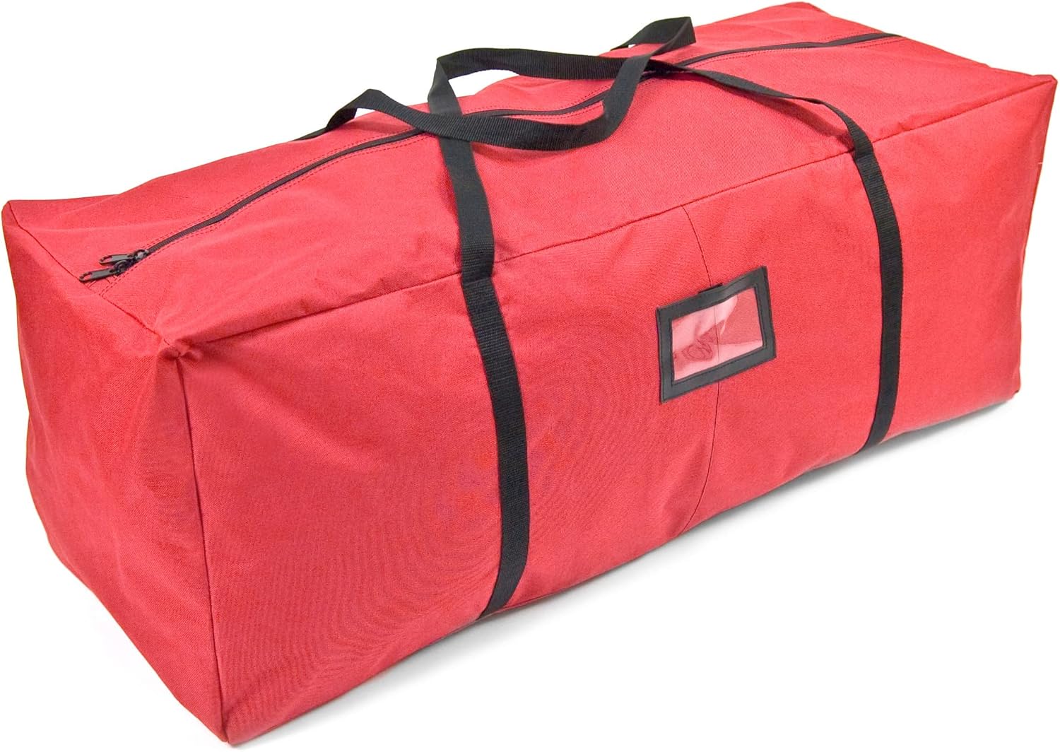 Holiday Décor Storage - [Red Duffle Bag Storage Bag] - Christmas Tree Storage Bag for Artificial Trees up to 3 Feet Tall - Works Great for Garlands and Seasonal Decorations - ID Tag Holder | Santa's Bags (36-Inch)
