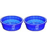 (2 Pack) Van Ness Heavyweight Translucent Large Crock Dish, 52 Ounce Per Bowl