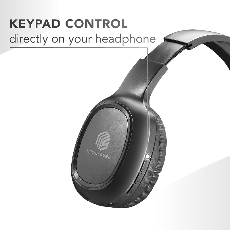 | HEADBAND Bluetooth Basic | Cuffie on Ear Bluetooth con Archetto Estendibile - PlayTime 14h - Colore Nero