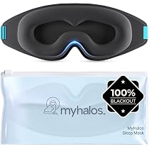 MyHalos 100% Blackout Sleeping Mask for Women & Men- Eye Mask for ...