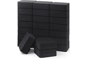 Dry Erase Erasers, IHPUKIDI 24 Pack Magnetic Whiteboard Dry Eraser Chalkboard Cleansers for Classroom, Home and Office (Black 2 x 2 Inch）