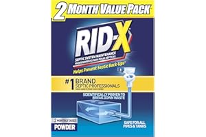 Rid-X Septic Tank System Treatment Powder, Septic Tank Treatment, 19.6 Ounce