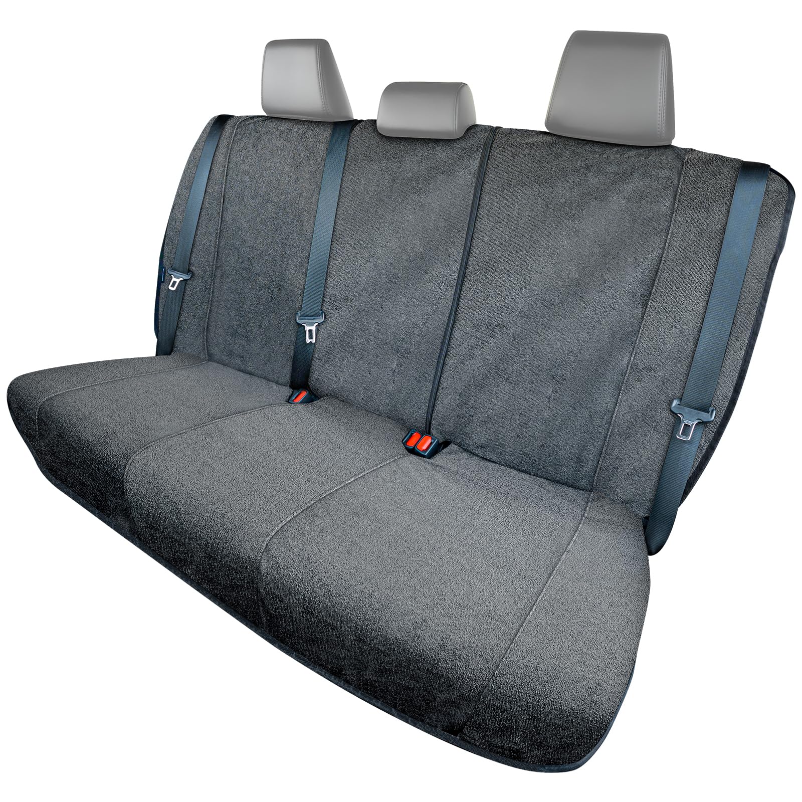 Photo 1 of ***(HEAVILY USED/ MINOR DAMAGE)***Season Guard Back Seat Towel Seat Cover for Cars; Great for After Gym Workouts, Dogs, and Outdoor Activities; Universal Fit for Cars SUVs Vans Trucks, EZ fit, Non Slip Grip, Grey