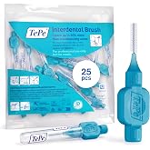 TePe Original Interdental Brush, Blue, for Cleaning Teeth Gaps, 25pcs | Reusable soft dental brushes. Color-coded sizes target plaque in tooth gaps, braces &amp; implants to support better gum health.