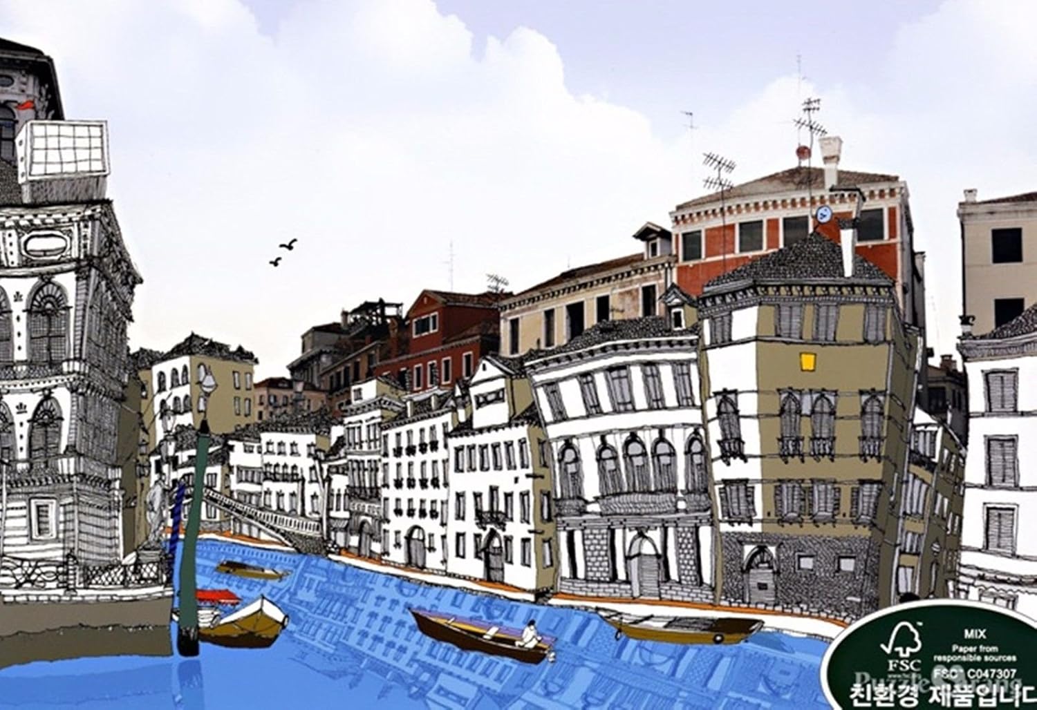 Puzzlelife 1000 piece Jigsaw Puzzles Venezia Venice City in