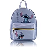Disney Stitch Mini Backpack for Kids & Adults | 10" PU Leather Disney Backpack Purse Featuring Stitch | Toddler Travel Bag, Small Backpack Bookbag for School, Travel, or Everyday Use | Ages 3+