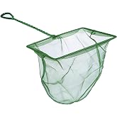 Laojbaba Aquarium Fishing Net Fish Tank Cleaning Tools Fine Mesh Net with Plastic Handle Green 8 Inch