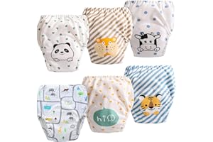 JACKLOVEBRIEFS 6 Pack Potty Training Pants for Boys Girls, Learning Designs Training Underwear Pants(3-4T)