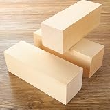 MIVIDE 8Pcs Basswood Carving Blocks 6x2x2 Inches Unfinished Wood Blocks for view 3