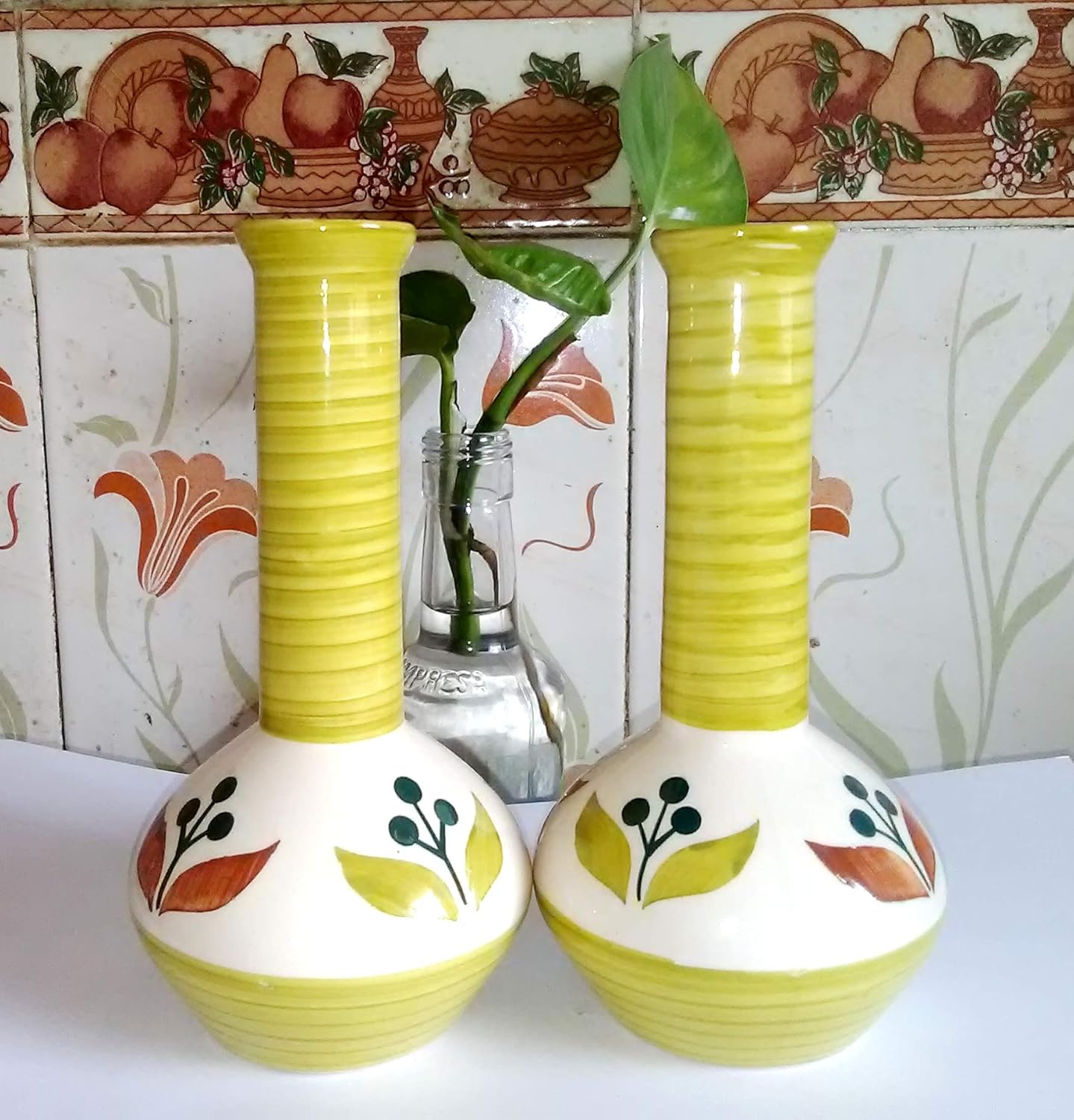 Buy Dilli Haat Hand Painted Eco Friendly Ceramic Long Neck Table