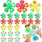 24 Pcs Fidget Spinners Bulk-Mini Pop Bubble Fidget Spinner Toys for Kids Party Favors,Birthday Return Gifts Goodie Bags Stuffers,Treasure Box Classroom Rewards Carnival Prizes ADHD