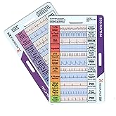 EKG Rhythm Interpretation Badge Card – Quick Reference Guide for ECG/EKG Rhythms – Dual-Sided, Horizontal & Vertical Layout – Pocket-Sized Cheat Sheet for Nurses, Paramedics & Medical Students