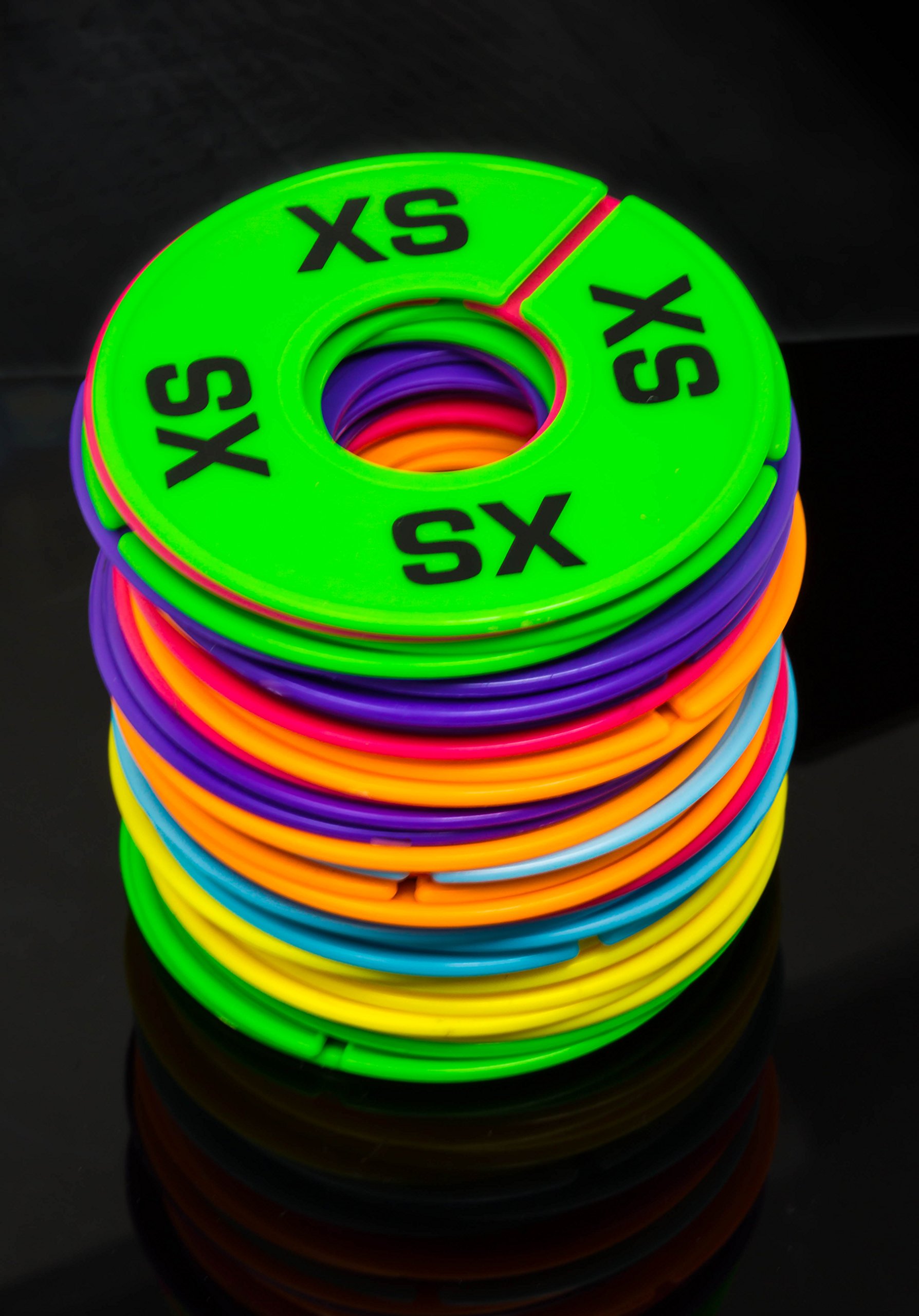 Size Dividers Hangers Markers [XS-XXL 36 Piece 6 colors] Clothing Round Hangers - Closet Rack Size Dividers