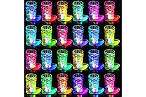 Esdabem Cowboy Boot Shot Glass Set of 24 Light Up Plastic Shot Glasses 1.5 oz Flashing Shot Cups Western Party Decorations Party Favors Adults Shot Cups for Bachelorette Party Wild West Birthday Party