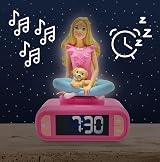 Lexibook Barbie Nightlight Alarm Clock Pink view 2