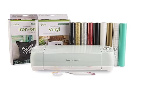 Cricut Explore Air Bundle Vinyl and Iron On Starter Kits in