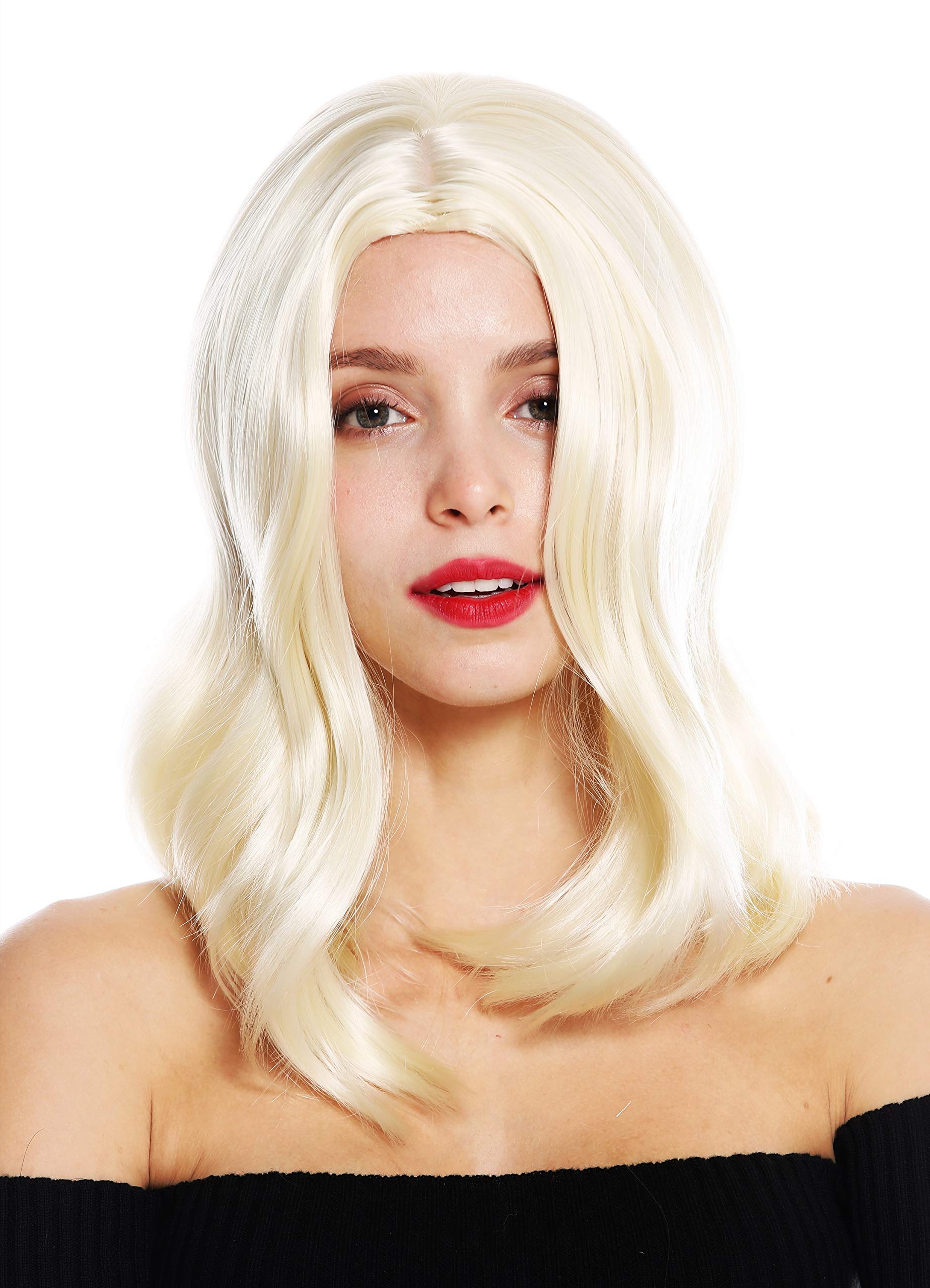 WIG ME UP - GFW2702-613 women's quality wig medium length middle parting sleek platinum blonde