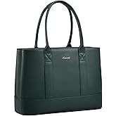 LOVEVOOK Laptop Bag for Women, 15.6 inch Computer Work Tote Bag, Waterproof Leather Shoulder Bag, Large Capacity Business Handbag, Office Briefcase for Gift, Travel, Teacher