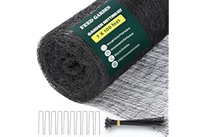 FEED GARDEN Deer Netting Deer Fence Netting, 7 x 100 Feet for Garden Protection Reusable Protective for Plants Fruit Trees Vegetables Against Birds and Other Animals
